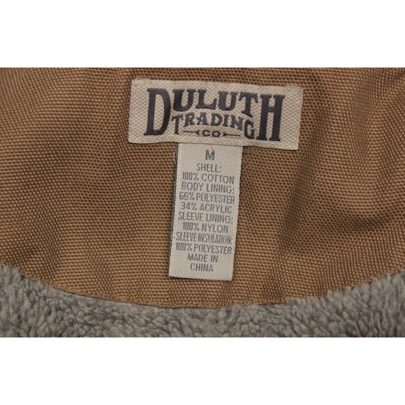 Duluth Trading men's faux shearling lined short canvas barn chore utility coat M - Picture 7 of 13